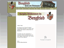 Tablet Screenshot of hotel-bergfried.com